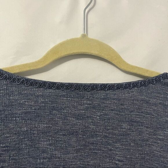 🟢Christopher & Banks Blue3/4 Sleeve Front Tie V Neck  Top Size PS NWT - Picture 5 of 8